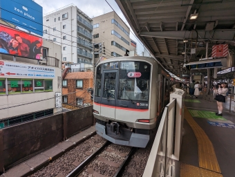 祐天寺駅から中目黒駅の乗車記録(乗りつぶし)写真