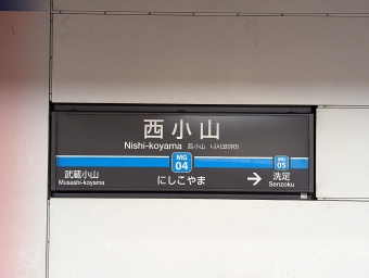 西小山駅 写真:駅名看板