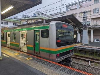 上野駅から平塚駅の乗車記録(乗りつぶし)写真