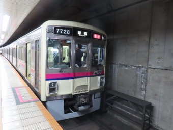 京王八王子駅から新宿駅の乗車記録(乗りつぶし)写真