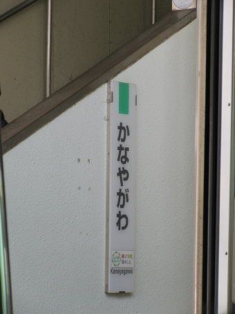 金谷川駅 写真:駅名看板