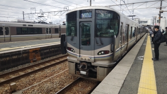 網干駅から京都駅の乗車記録(乗りつぶし)写真