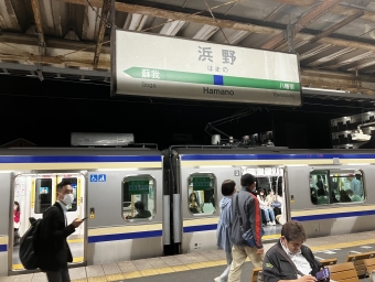 千葉駅から浜野駅の乗車記録(乗りつぶし)写真