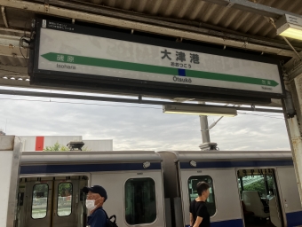 大津港駅から勝田駅の乗車記録(乗りつぶし)写真