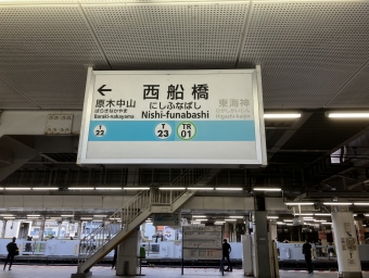 西船橋駅から高田馬場駅の乗車記録(乗りつぶし)写真