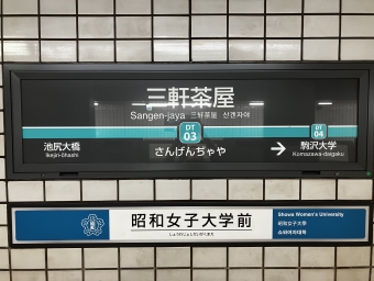 三軒茶屋駅から長津田駅の乗車記録(乗りつぶし)写真