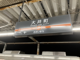 大井町駅から自由が丘駅の乗車記録(乗りつぶし)写真