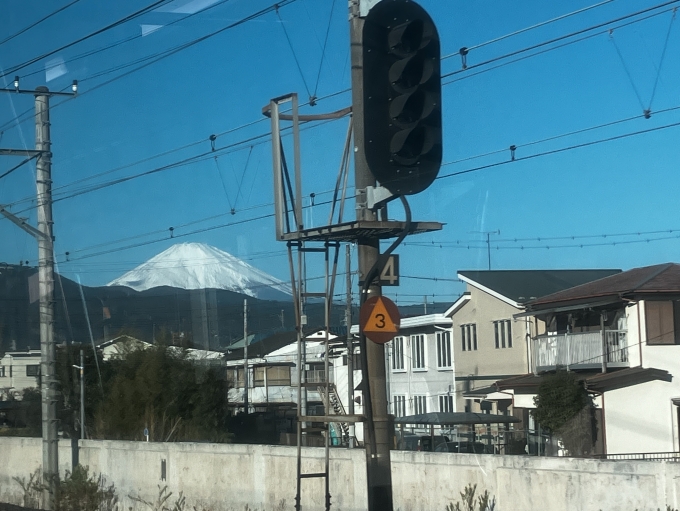 鉄道乗車記録の写真:車窓・風景(2)        「車窓からの初富士」