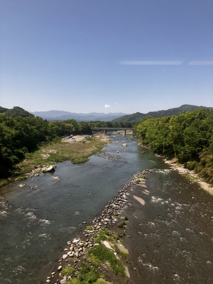 鉄道乗車記録の写真:車窓・風景(6)        「長瀞ライン下りが行われる荒川上流」