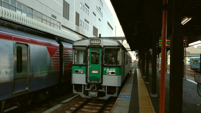 鉄道乗車記録の写真:乗車した列車(外観)(1)          「JR牟岐線 徳島駅 阿波海南行」