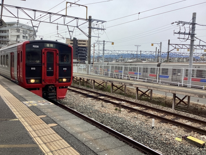 鉄道乗車記録の写真:乗車した列車(外観)(1)        「先頭クハ813-2226です。」