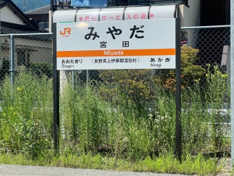 宮田駅 写真:駅名看板