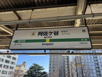 阿佐ケ谷駅から高円寺駅の乗車記録(乗りつぶし)写真
