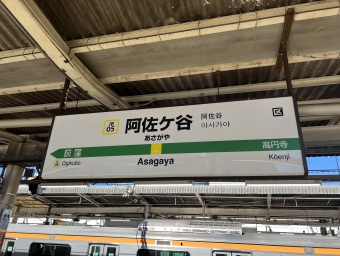 阿佐ケ谷駅から荻窪駅の乗車記録(乗りつぶし)写真