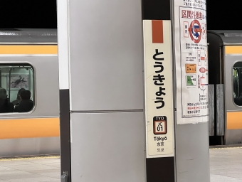 東京駅から四ツ谷駅の乗車記録(乗りつぶし)写真