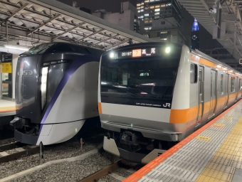 新宿駅から三鷹駅の乗車記録(乗りつぶし)写真