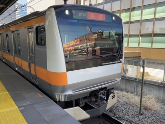 中野駅から新宿駅の乗車記録(乗りつぶし)写真