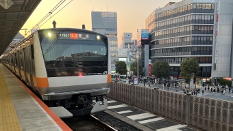 吉祥寺駅から新宿駅の乗車記録(乗りつぶし)写真