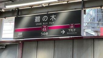 鵜の木駅から下丸子駅の乗車記録(乗りつぶし)写真