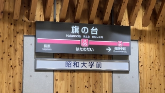 旗の台駅から荏原中延駅の乗車記録(乗りつぶし)写真