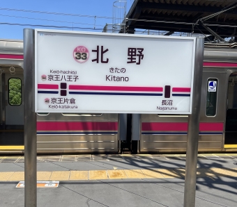 北野駅から京王八王子駅の乗車記録(乗りつぶし)写真