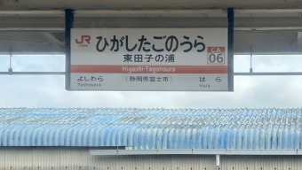 東田子の浦 写真:駅名看板