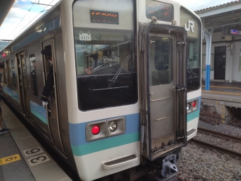 上諏訪駅から塩尻駅の乗車記録(乗りつぶし)写真