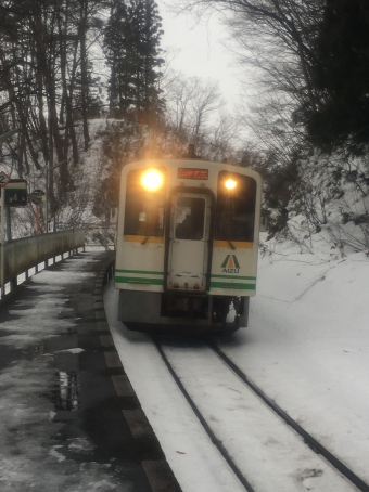 塔のへつり駅から湯野上温泉駅の乗車記録(乗りつぶし)写真