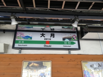 新宿駅から大月駅の乗車記録(乗りつぶし)写真
