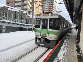 新札幌駅から北広島駅の乗車記録(乗りつぶし)写真