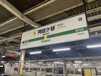阿佐ケ谷駅 写真:駅名看板