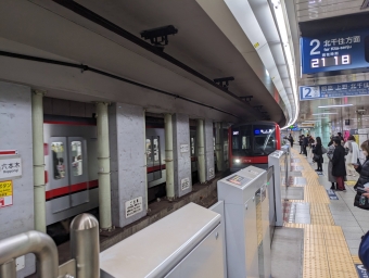 都庁前駅から六本木駅:鉄道乗車記録の写真