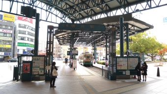 横川駅停留場から本川町停留場の乗車記録(乗りつぶし)写真