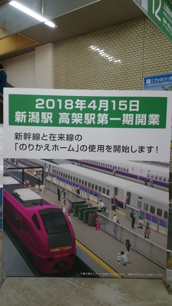 新潟駅から東京駅の乗車記録(乗りつぶし)写真