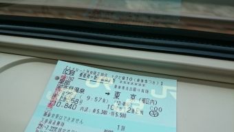 黒部宇奈月温泉駅から東京駅の乗車記録(乗りつぶし)写真