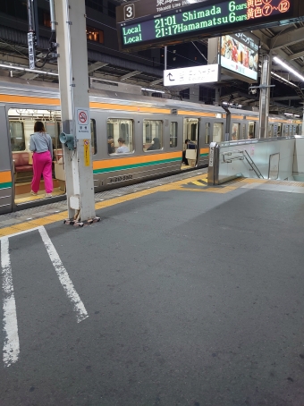 熱海駅から静岡駅の乗車記録(乗りつぶし)写真