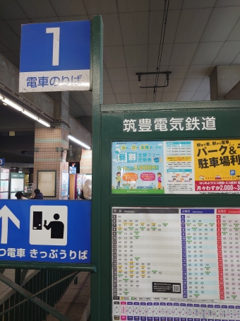 黒崎駅前駅から筑豊直方駅の乗車記録(乗りつぶし)写真