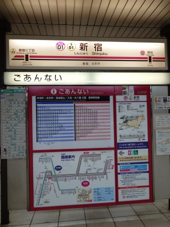 新宿駅から笹塚駅の乗車記録(乗りつぶし)写真