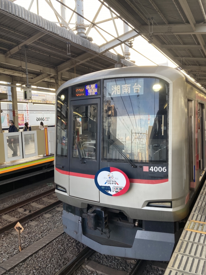 鉄道乗車記録の写真:ヘッドマーク(1)        「相鉄・東急新横浜線開業記念のヘッドマーク」