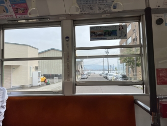 函館どつく前停留場から湯の川停留場の乗車記録(乗りつぶし)写真