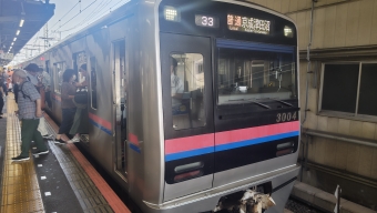 京成高砂駅から京成津田沼駅の乗車記録(乗りつぶし)写真