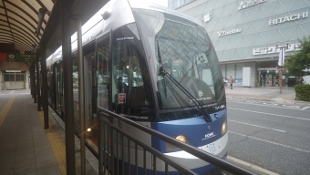 岡山駅前停留場から清輝橋停留場の乗車記録(乗りつぶし)写真