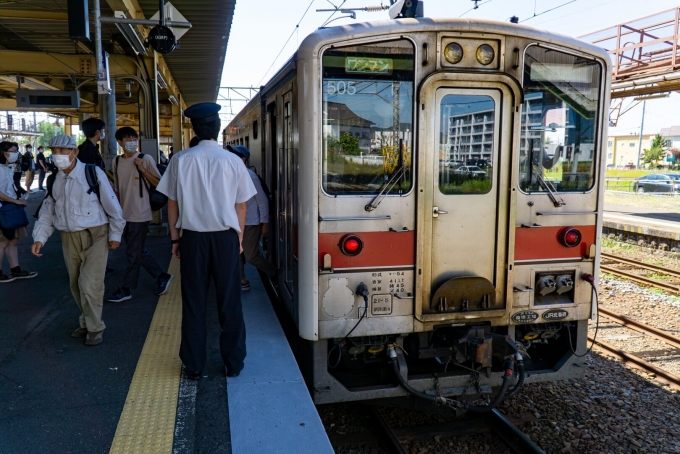 鉄道乗車記録の写真:乗車した列車(外観)(1)          「ここから、留萌本線に乗車。
車両 キハ54 505」