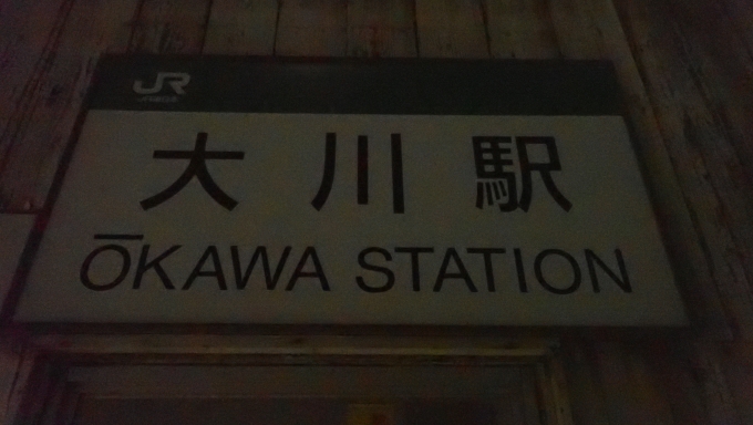 鉄道乗車記録の写真:駅名看板(1)        「今日は、鶴見線はここまで。
鶴見へ戻る。」