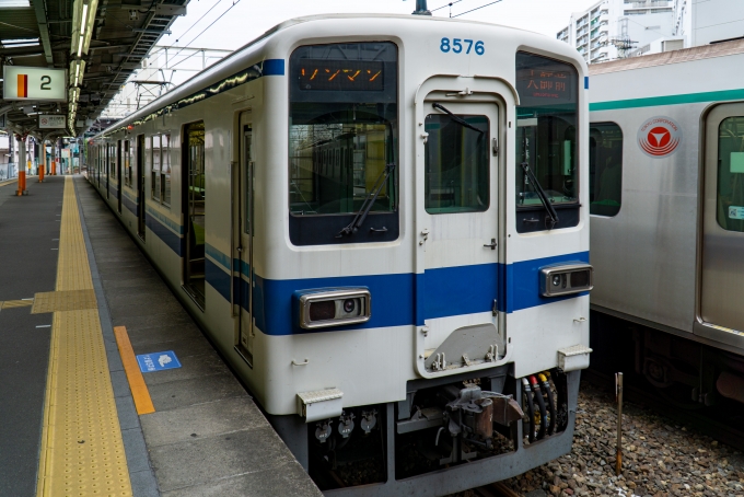 鉄道乗車記録の写真:乗車した列車(外観)(2)        「8576
東武8000系8500型
8576編成」