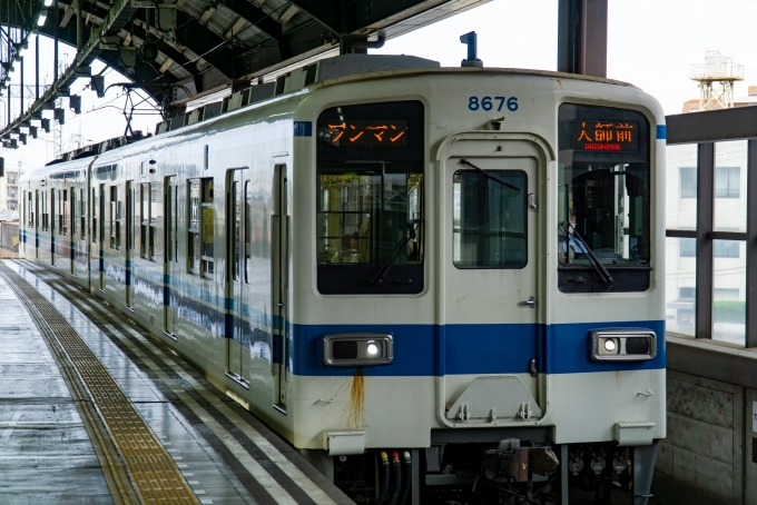 鉄道乗車記録の写真:乗車した列車(外観)(3)        「8676
東武8000系8500型
8576F編成」
