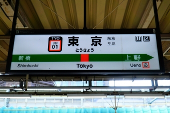 東京駅から上野駅:鉄道乗車記録の写真