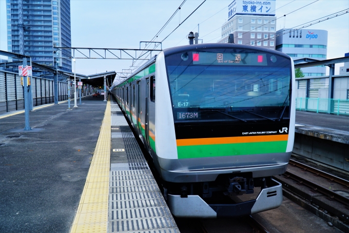 鉄道乗車記録の写真:乗車した列車(外観)(2)        「サロE232-3017
E233系 E-17編成」