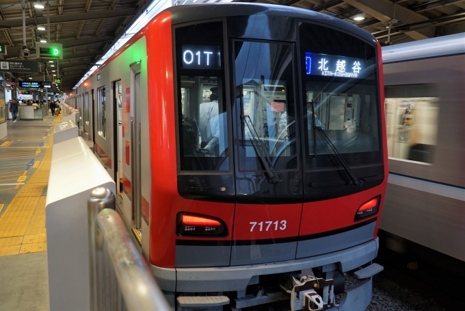 鉄道乗車記録の写真:乗車した列車(外観)(2)     「71713
東武70000系電車」