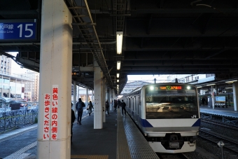小山駅から水戸駅の乗車記録(乗りつぶし)写真